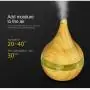 Humidificador Difusor de Aromas 7 LED 300 Madera