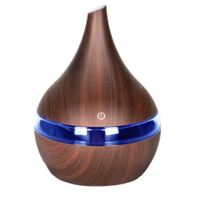 Humidificador Difusor de Aromas 7 LED 300 Caoba
