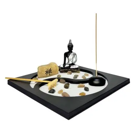 Jardín Zen Buda Plateado