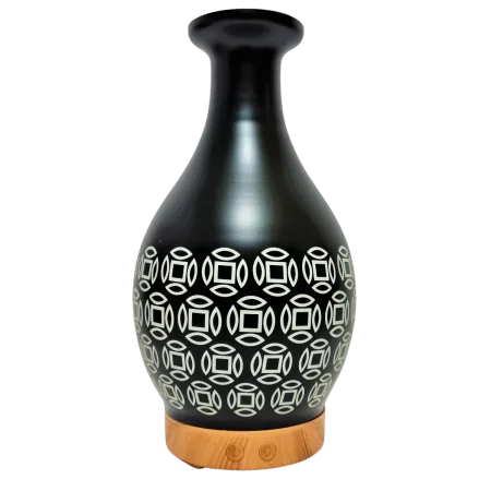 Humidificador de Vidrio Negro May Flores