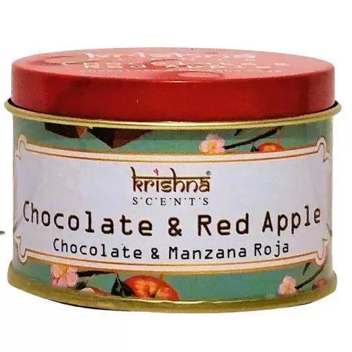Vela Doble Mecha Chocolate y Manzana Roja - Krishna