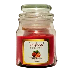 Vela Aromática Frutilla Vidrio - Krishna