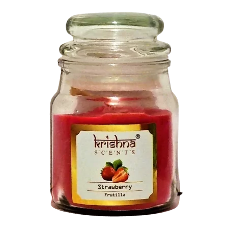 Vela Aromática Frutilla Vidrio - Krishna