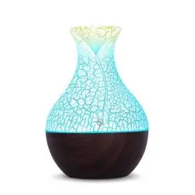 Humidificador Lampara 7 Led 130ml Caoba usb