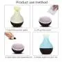 Humidificador Lampara 7 Led 130ml Caoba usb