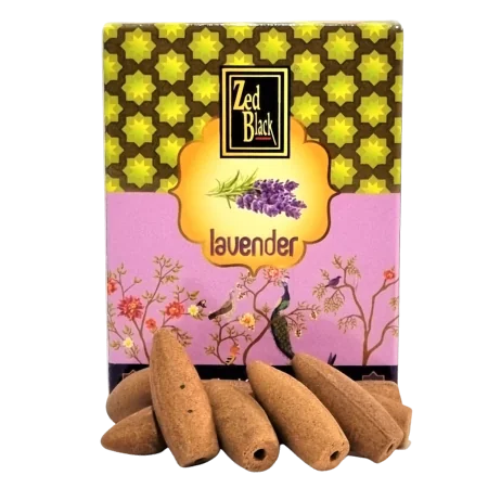 Conos de incienso Para Cascada Lavanda - Zed Black