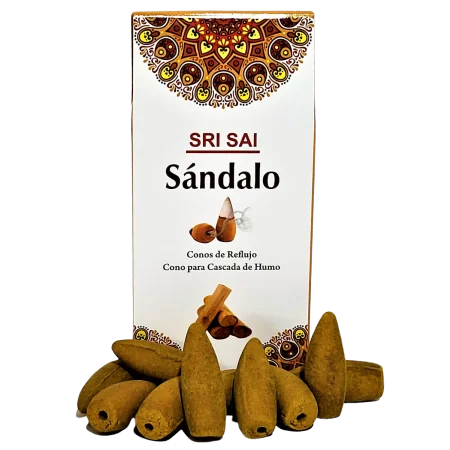 Conos de Incienso Cascada Sándalo - SRI SAI