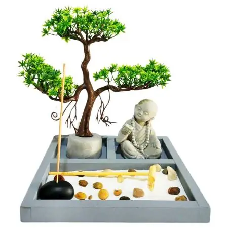 Jardín Zen Árbol y Buda