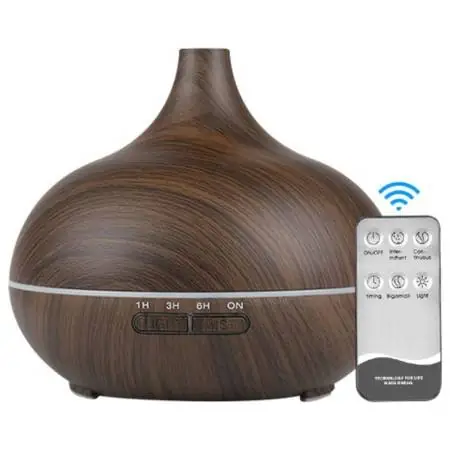 Humidificador Difusor 500ml Control Remoto Caoba