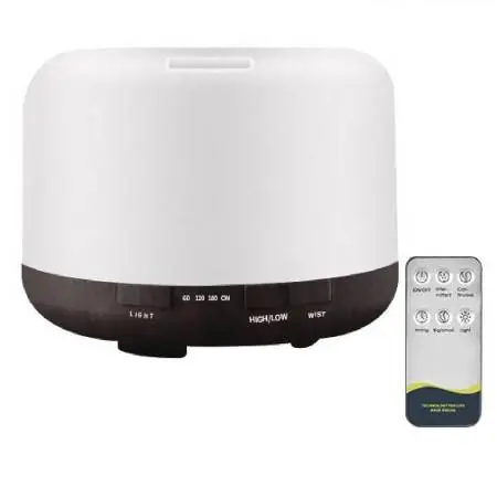 Humidificador 300ml Control Remoto Base Oscura