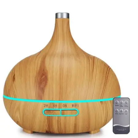 Humidificador Difusor 400ml Control Remoto Color Madera