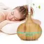 Humidificador Difusor 400ml Control Remoto Color Madera