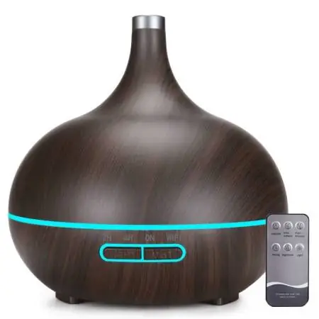 Humidificador Difusor 400ml Control Remoto Color Caoba