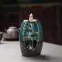 Cascada de Humo Montaña de Cerámica Verde