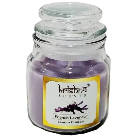 Vela Aromática Lavanda Vidrio - Krishna