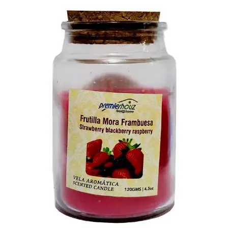 Vela Aromática Frutilla Mora Frambuesa 120gr