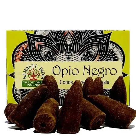 Conos de Incienso Cascada Opio Negro - Namaste
