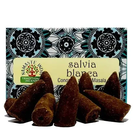 Conos de Incienso Cascada Salvia Blanca - Namaste