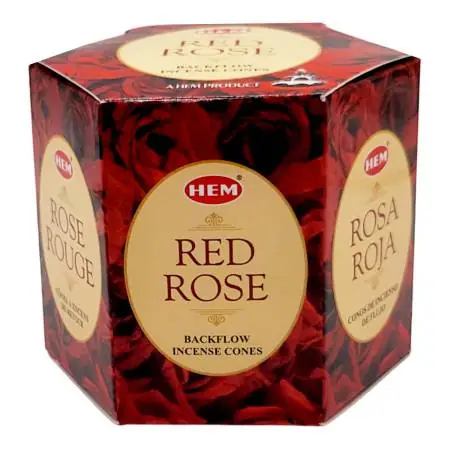 Conos de Incienso para Cascada Rosa Roja 40 unidades - HEM