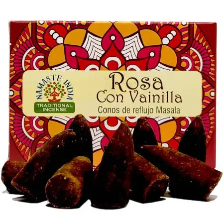 Conos de Incienso Cascada Rosa con Vainilla - Namaste