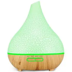 Humidificador Lampara Tipo Volcán Madera 400 ml
