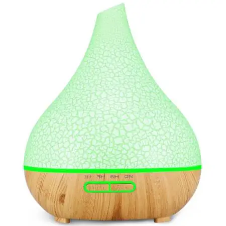 Humidificador Lampara Tipo Volcán Madera 400 ml
