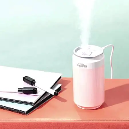 Difusor Humidificador USB Lata Rosa 260ml