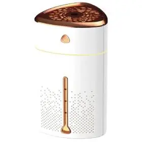 Humidificador Ultrasónico de 1000ml 7 Colores LED - Blanco y Dorado