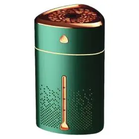 Humidificador Ultrasónico de 1000ml 7 Colores LED - Verde y Dorado