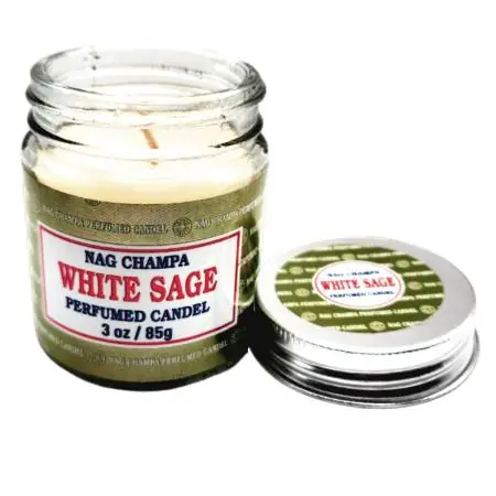Vela Aromática Salvia Blanca 24hrs - Nag Champa