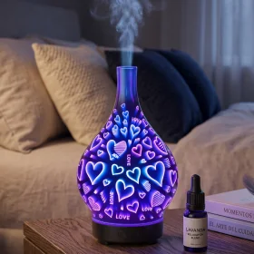 Humidificador Vidrio 3d Love 100ml
